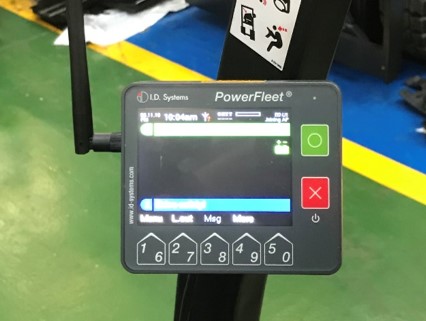 Powerfleet fitted to forklift truck