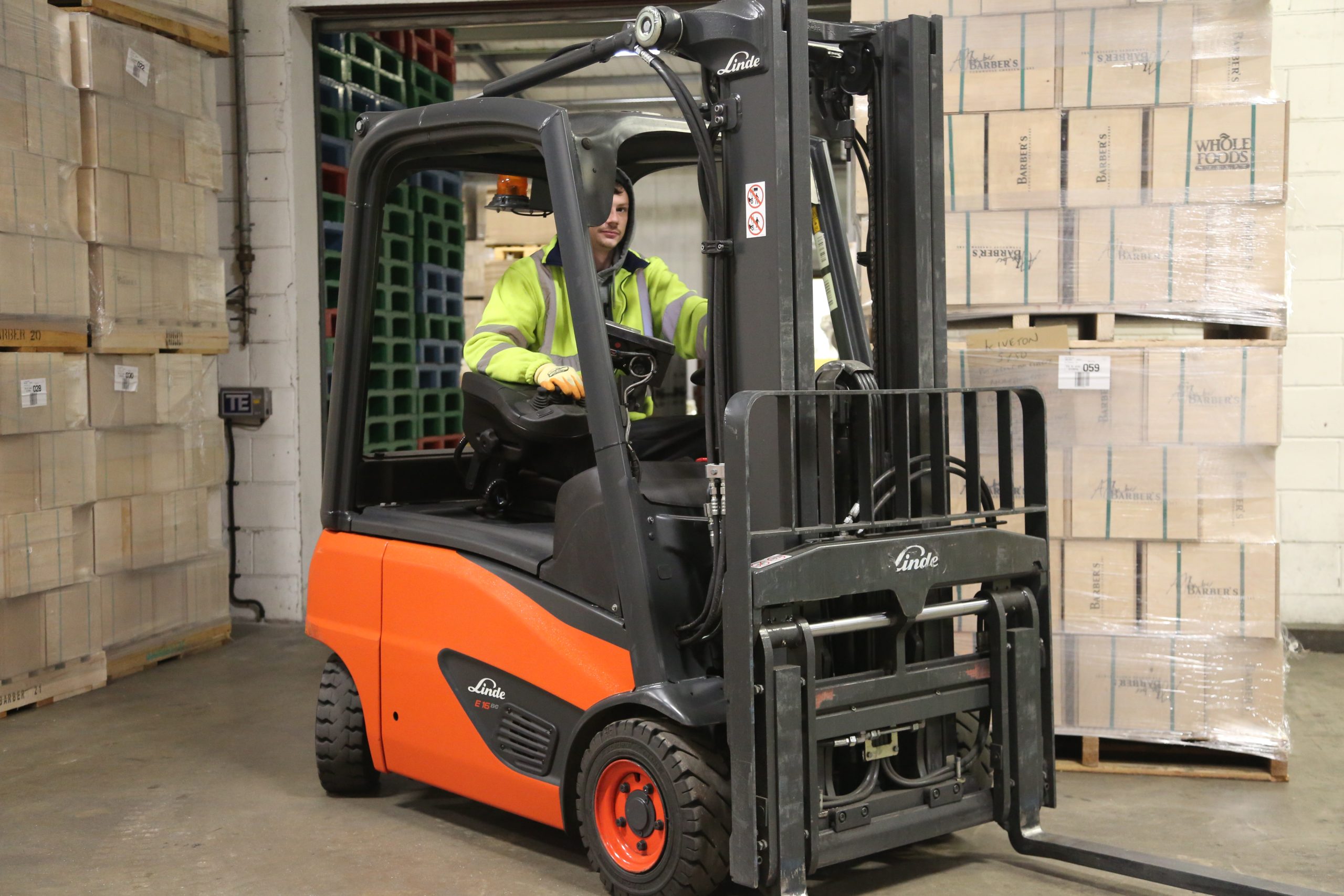 Barber image_hi res Linde forklift truck