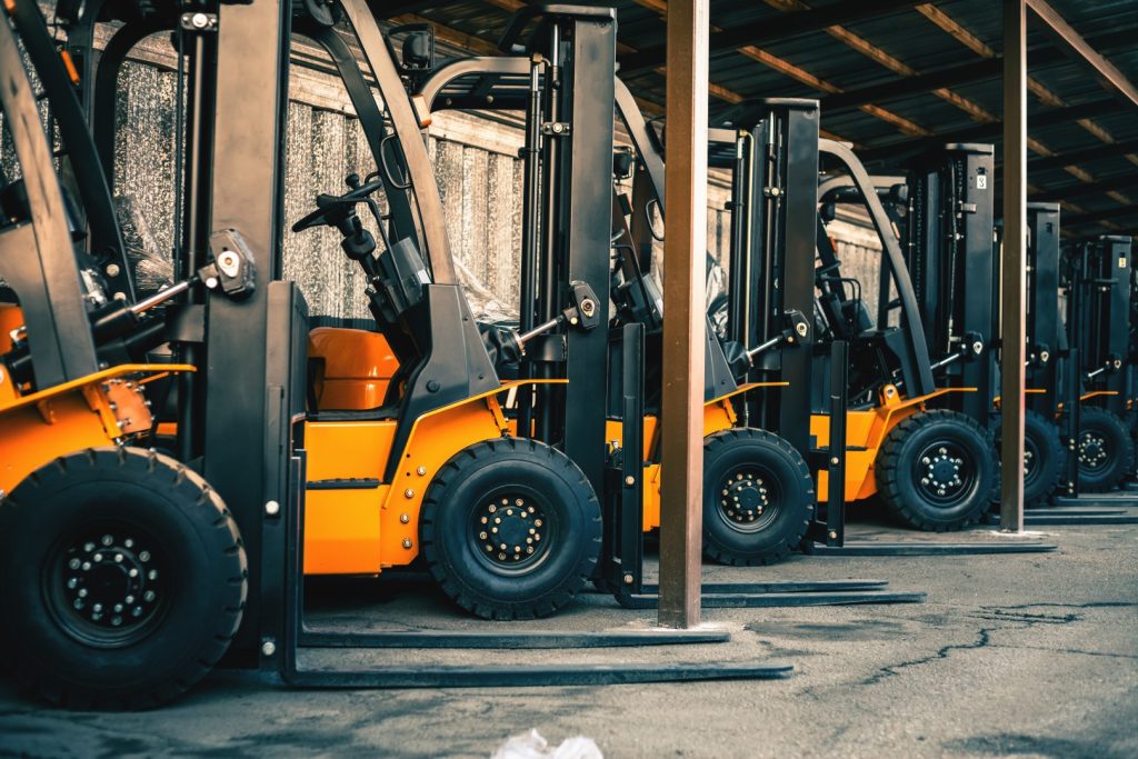 Fleet of forklift trucks