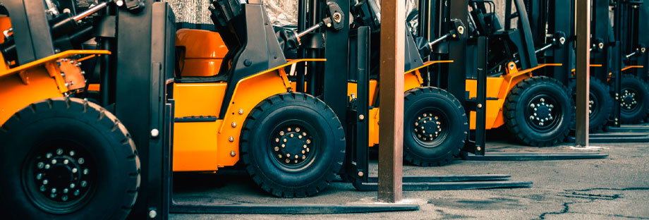 Fleet of forklift trucks Fleet of forklift trucks